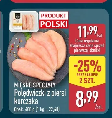 Polędwiczki z piersi kurczaka Mięsne Specjały promocja w Aldi