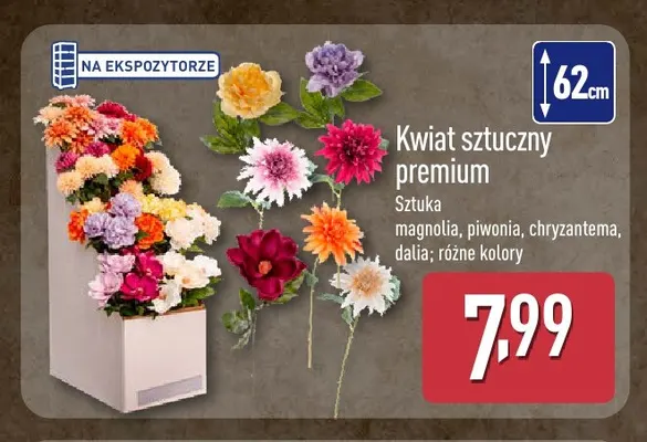 Kwiat sztuczny premium magnolia promocja w Aldi