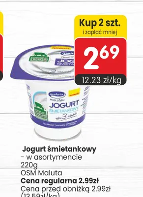 Jogurt śmietankowy Maluta promocja w Market Point