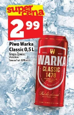 Piwo Warka Classic Grupa Żywiec promocja w TOPAZ