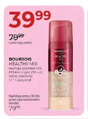 Esencja podkład tint Healthy Mix 015 Fair Light Bourjois promocja w Drogerie Jawa