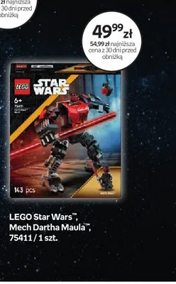 Klocki LEGO Star Wars Mech Dartha Maula 75411 promocja w Empik