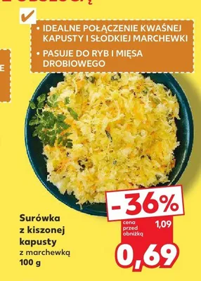 Surówka z kiszonej kapusty z marchewką promocja w Kaufland