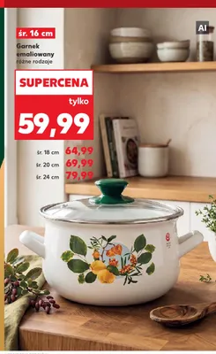 Garnek emaliowany śr. 16 cm promocja w Kaufland