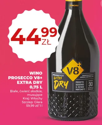 Wino Prosecco V8+ Extra Dry 0,75 L promocja w Duży Ben