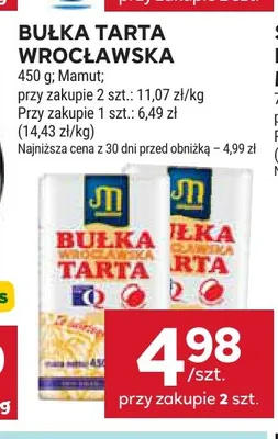 Bułka tarta wrocławska Mamut promocja w Stokrotka