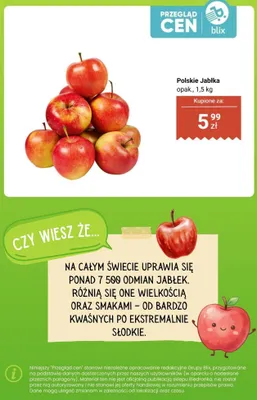 Jabłka polskie, 1,5 kg promocja w Biedronka