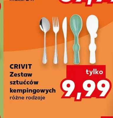 Zestaw sztućców kempingowych CRIVIT promocja w Kaufland
