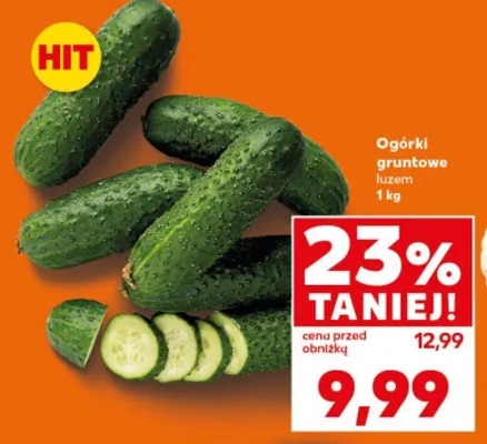 Ogórki gruntowe luzem promocja w Kaufland