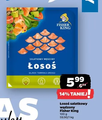 Łosoś sałatkowy wędzony promocja w Netto