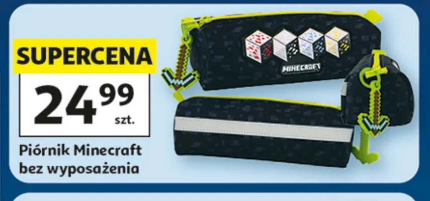 Piórnik Minecraft bez wyposażenia promocja w Auchan
