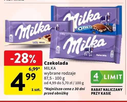 Czekolada Milka promocja w Intermarche