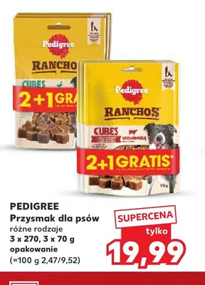 Przysmak dla psów Pedigree Ranchos 3-pak 70 g promocja w Kaufland