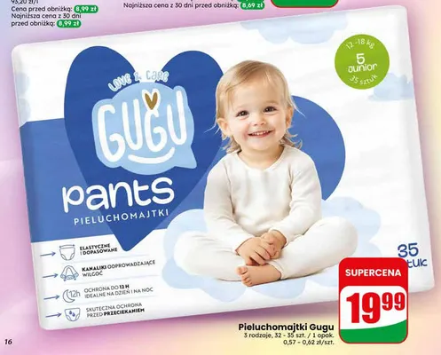 Pieluchomajtki Gugu Pants promocja w Dino
