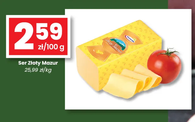 Ser Złoty Mazur Mlekpol promocja w emma MARKET