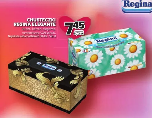 Chusteczki Regina Elegante promocja w Stokrotka