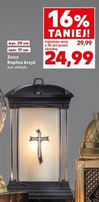 Znicz Kaplica krzyż bez wkładu promocja w Kaufland