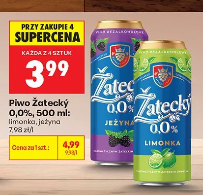 Piwo bezalkoholowe Žatecký Jeżyna promocja w Biedronka
