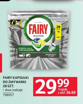 Kapsułki do zmywarki Fairy promocja w Selgros