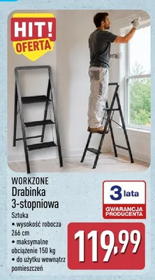 Drabinka 3-stopniowa Workzone promocja w Aldi