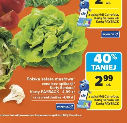 Sałata masłowa polska promocja w Carrefour Market
