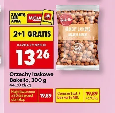 Orzechy laskowe Bakello promocja w Biedronka