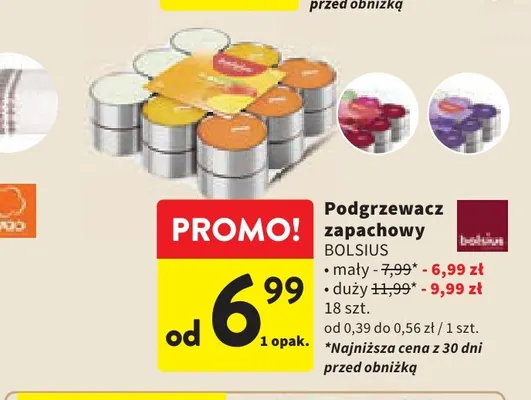 Podgrzewacz zapachowy mały Bolsius promocja w Intermarche