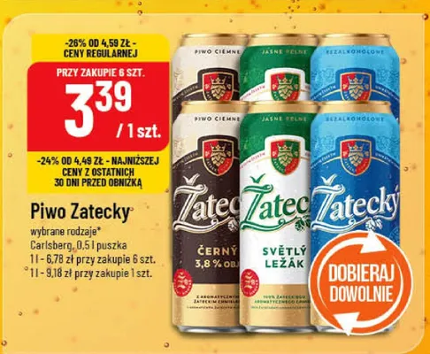 Piwo wybrane rodzaje promocja w POLOmarket