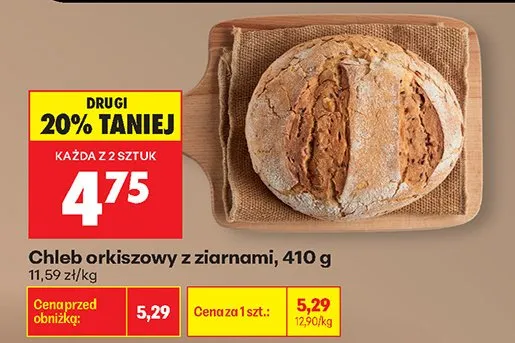 Chleb orkiszowy z ziarnami promocja w Biedronka
