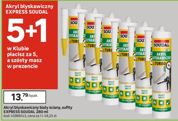 Akryl błyskawiczny biały ściany, sufity 280ml promocja w Leroy Merlin