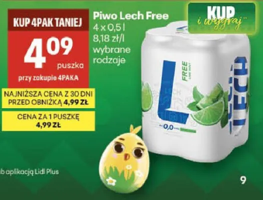 Piwo Lech Free wybrane rodzaje promocja w Delikatesy Centrum
