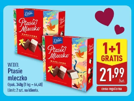 Ptasie mleczko Wedel waniliowe promocja w Aldi