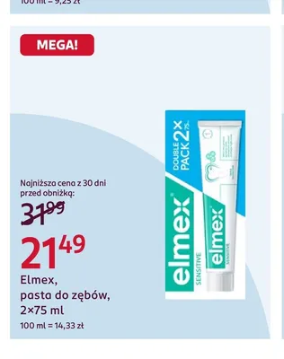 Pasta do zębów 2-pak Elmex promocja w Rossmann