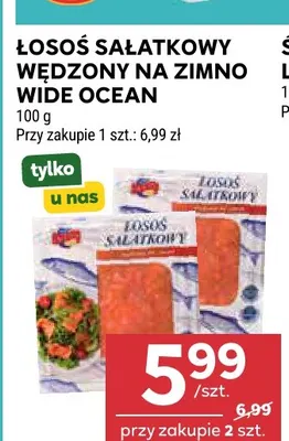 Łosoś sałatkowy wędzony na zimno Wide Ocean promocja w Stokrotka
