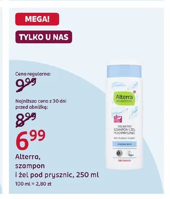 Szampon i żel pod prysznic Alterra promocja w Rossmann
