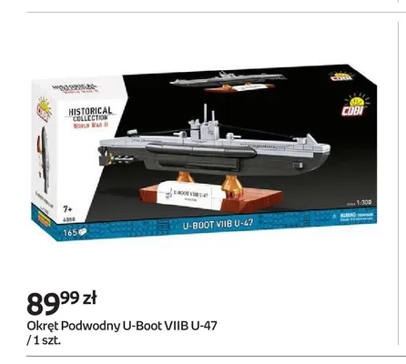 Okręt podwodny U-Boot VIIB U-47 Cobi promocja w Empik