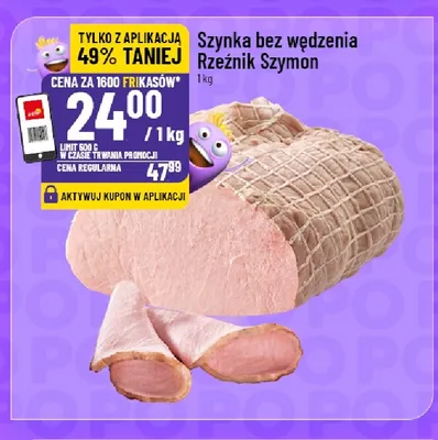 Szynka bez wędzenia Rzeźnik Szymon promocja w POLOmarket