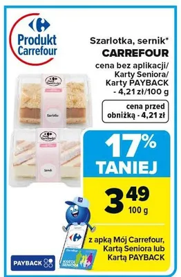 Szarlotka, sernik promocja w Carrefour