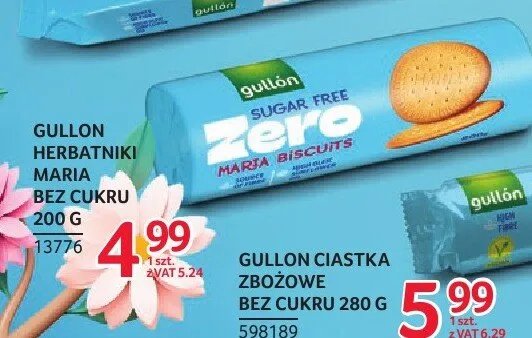 Ciastka Gullon Herbatniki Maria bez cukru promocja w Selgros