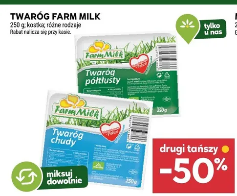 Twaróg Farm Milk półtłusty promocja w Stokrotka