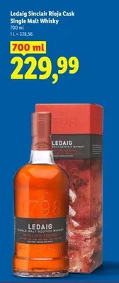 Whisky Ledaig Sinclair Rioja Cask Single Malt promocja w Lidl