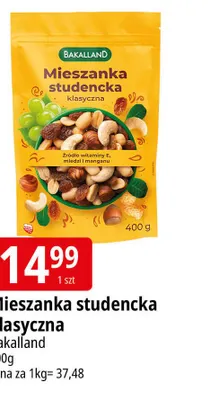 Mieszanka studencka klasyczna Bakalland promocja w Leclerc