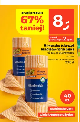 Uniwersalne ściereczki bambusowe Scrub Basics promocja w Dealz