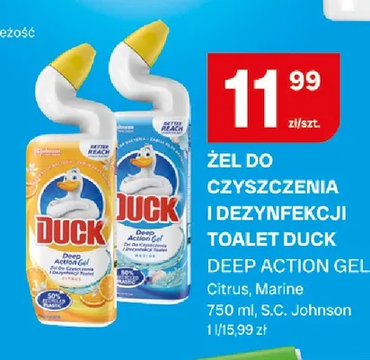 Żel do czyszczenia i dezynfekcji toalet Duck Deep Action Gel Citrus promocja w Chorten