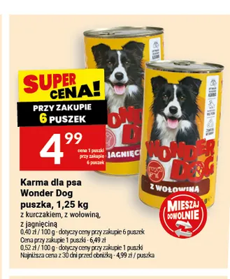 Karma dla psa Wonder Dog puszka z kurczakiem promocja w Twój Market