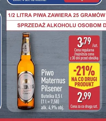 Piwo Maternus Pilsener promocja w Aldi