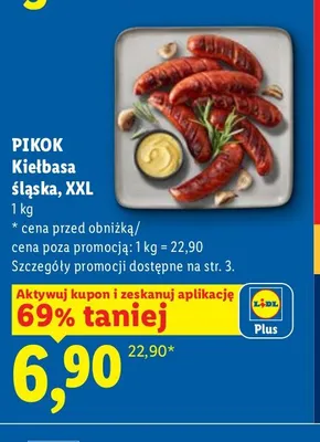 Kiełbasa śląska extra Nove promocja w Lidl