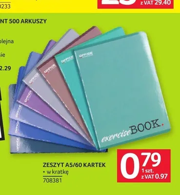 Zeszyt A5/60 kartek promocja w Selgros