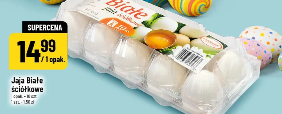 Jaja Białe ściółkowe promocja w POLOmarket