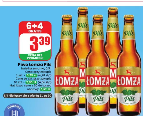 Piwo Łomża Pils promocja w Dino